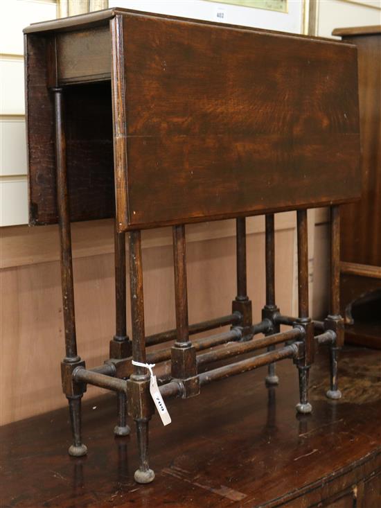 An oak spider leg table W.60cm